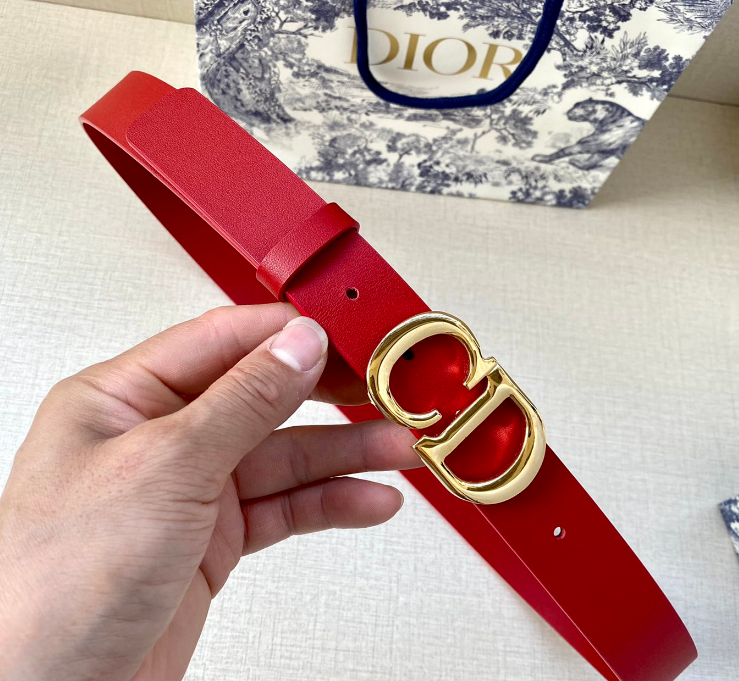 Ceinture Dior CD Classique Cuir Lisse