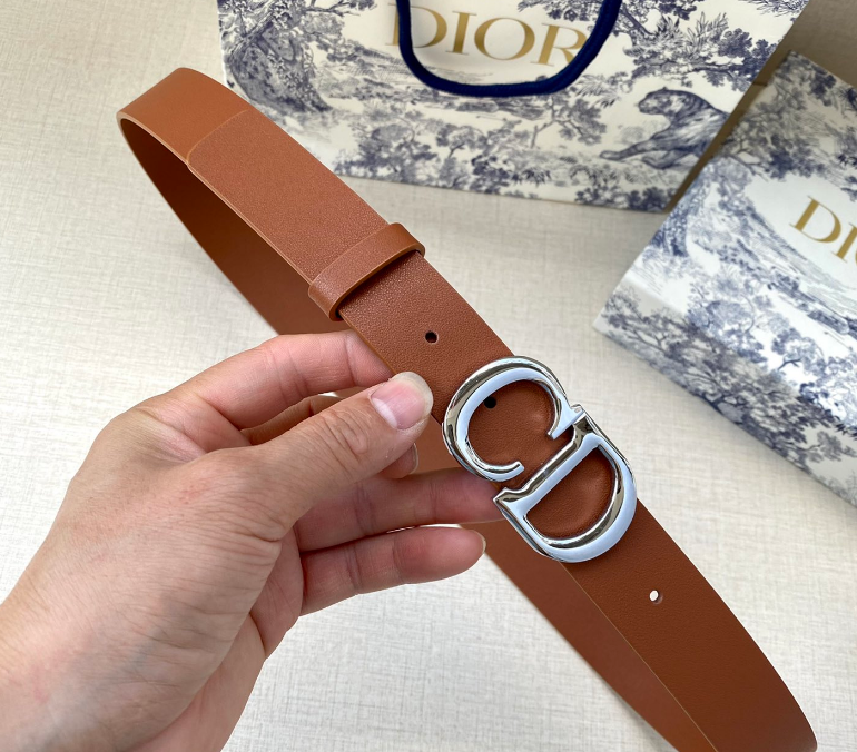 Ceinture Dior CD Classique Cuir Lisse