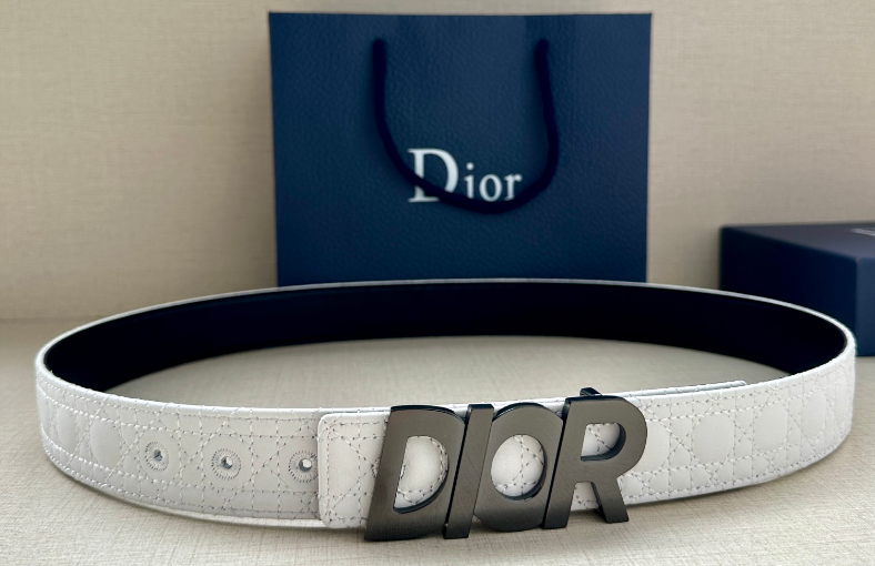 Ceinture Dior Cannage Boucle Lettering Signature