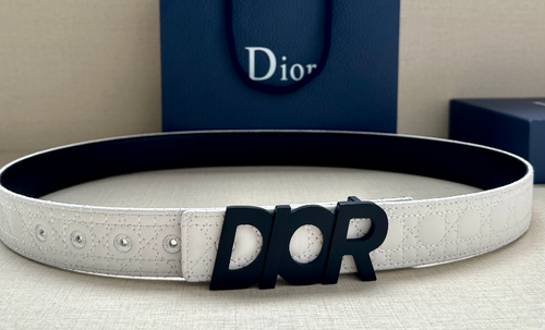Ceinture Dior Cannage Boucle Lettering Signature