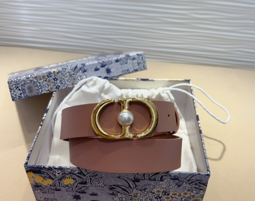 Ceinture Dior CD Perle Signature Cuir Lisse