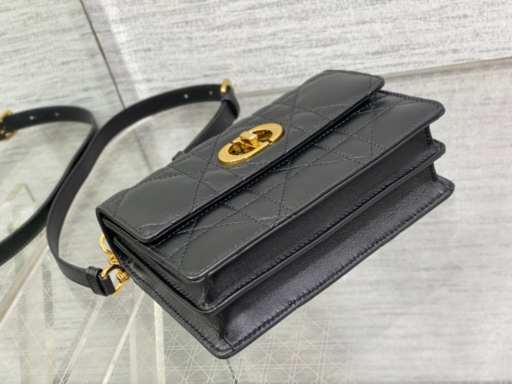 Sac Dior Caro Cannage – Chaîne Dorée
