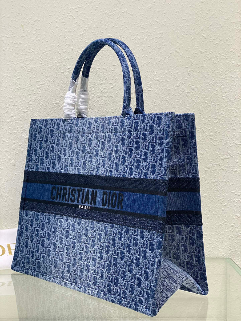 Sac Dior Book Tote Bleu Oblique