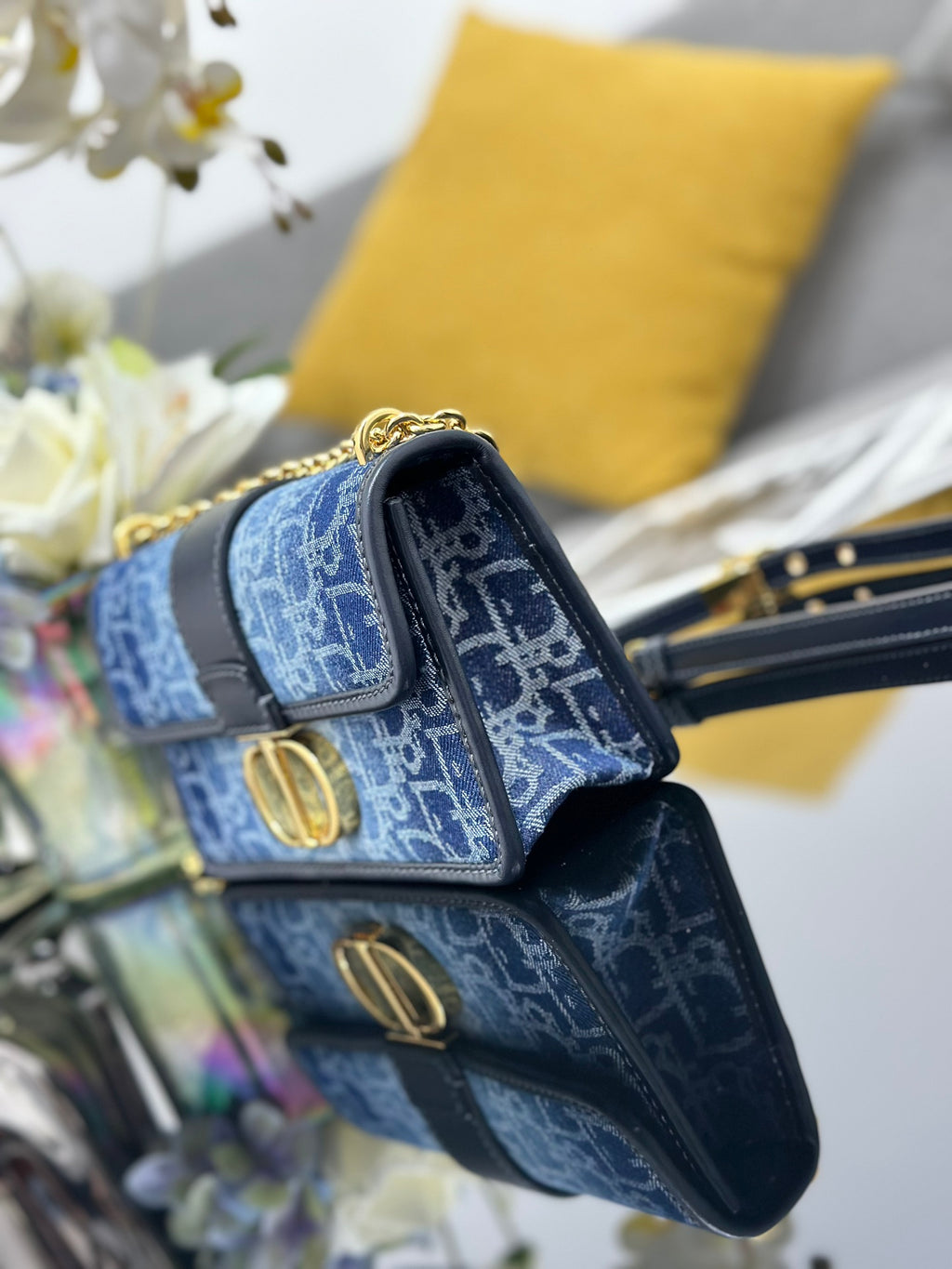 Sac Dior 30 Montaigne Denim Oblique