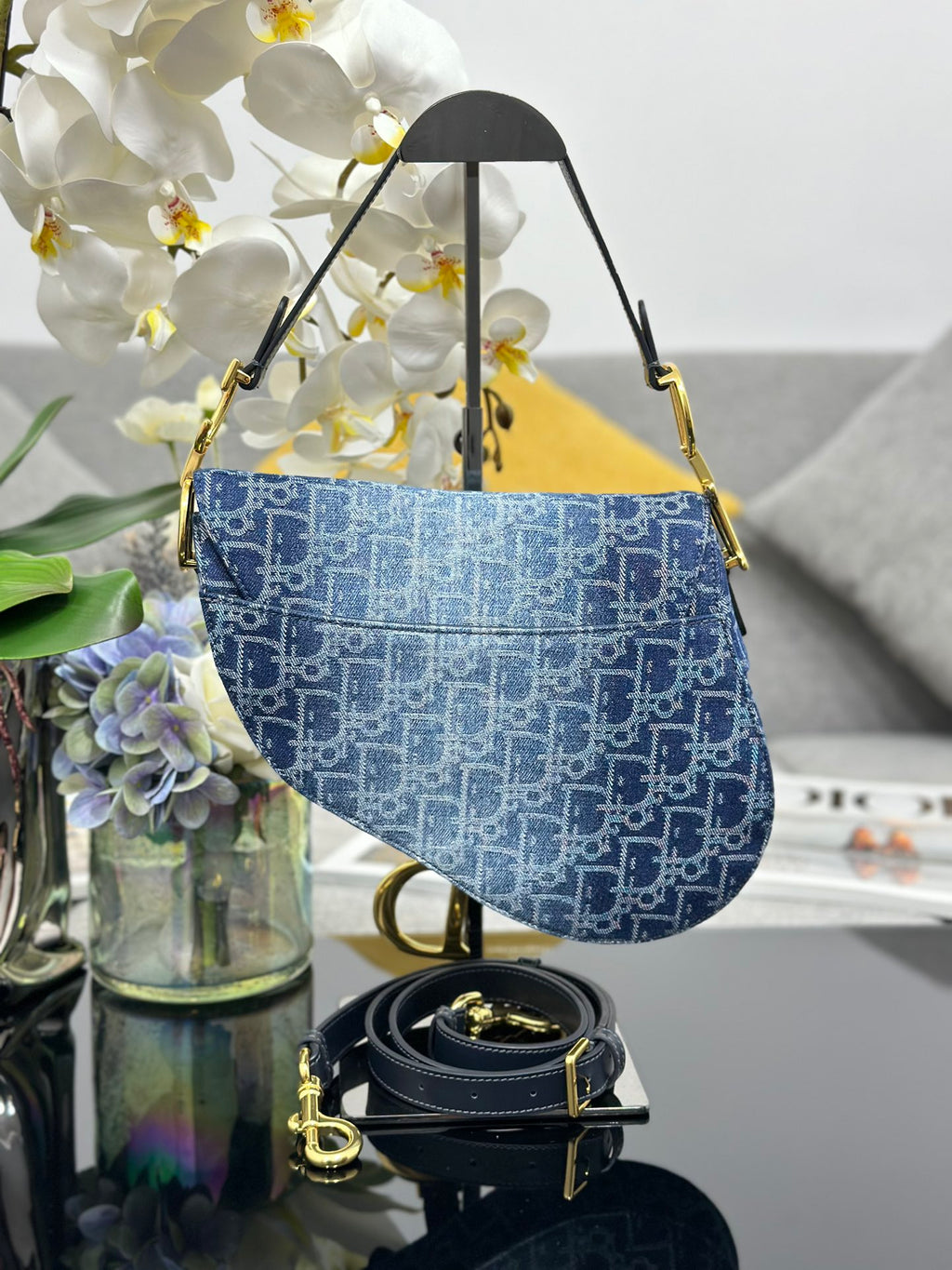 Sac Dior Saddle Denim Oblique