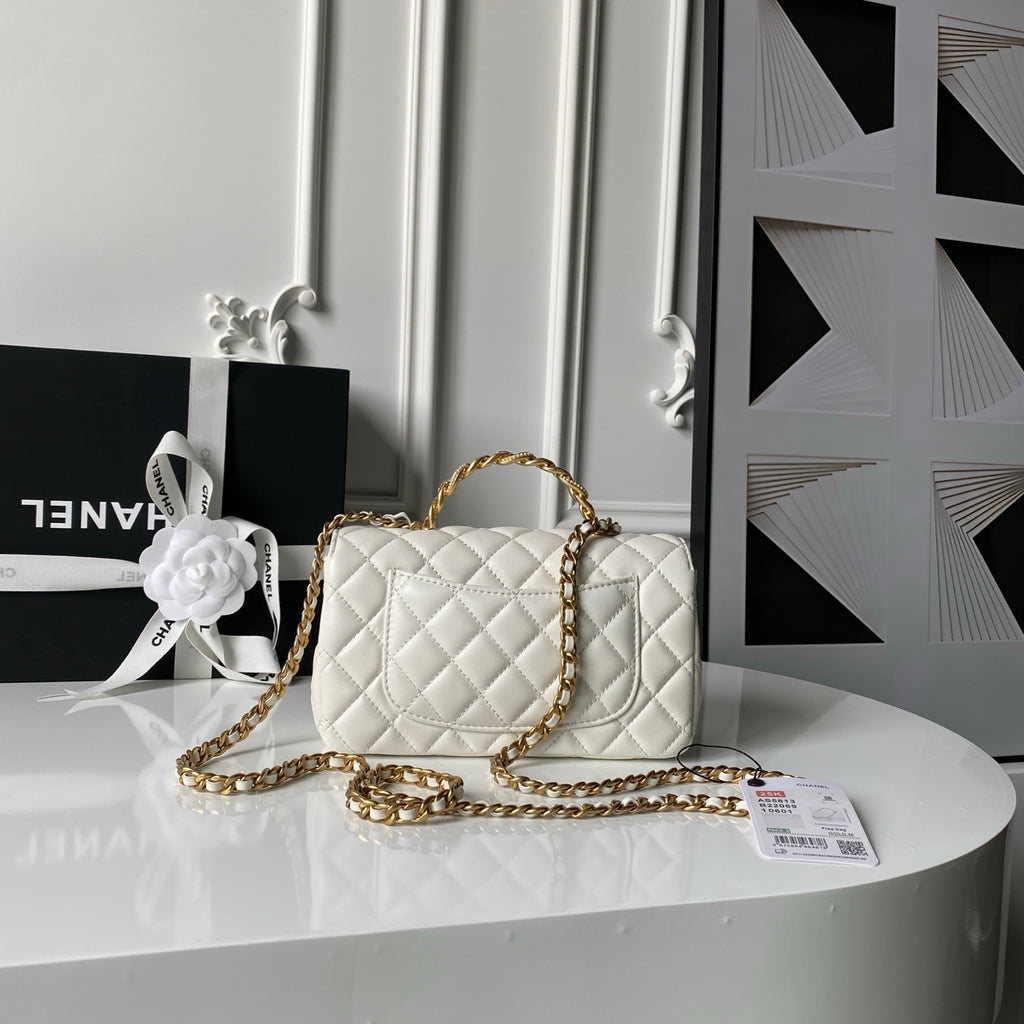 Sac Coco Handle matelassé avec poignée et chaîne