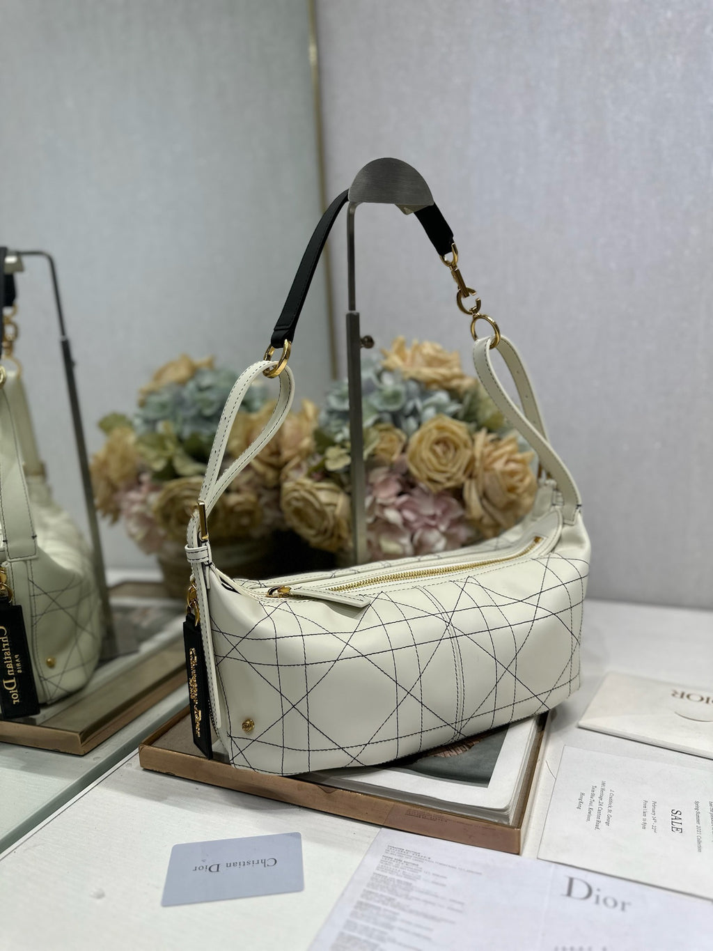 Sac Dior Vibe Hobo Blanc Cannage
