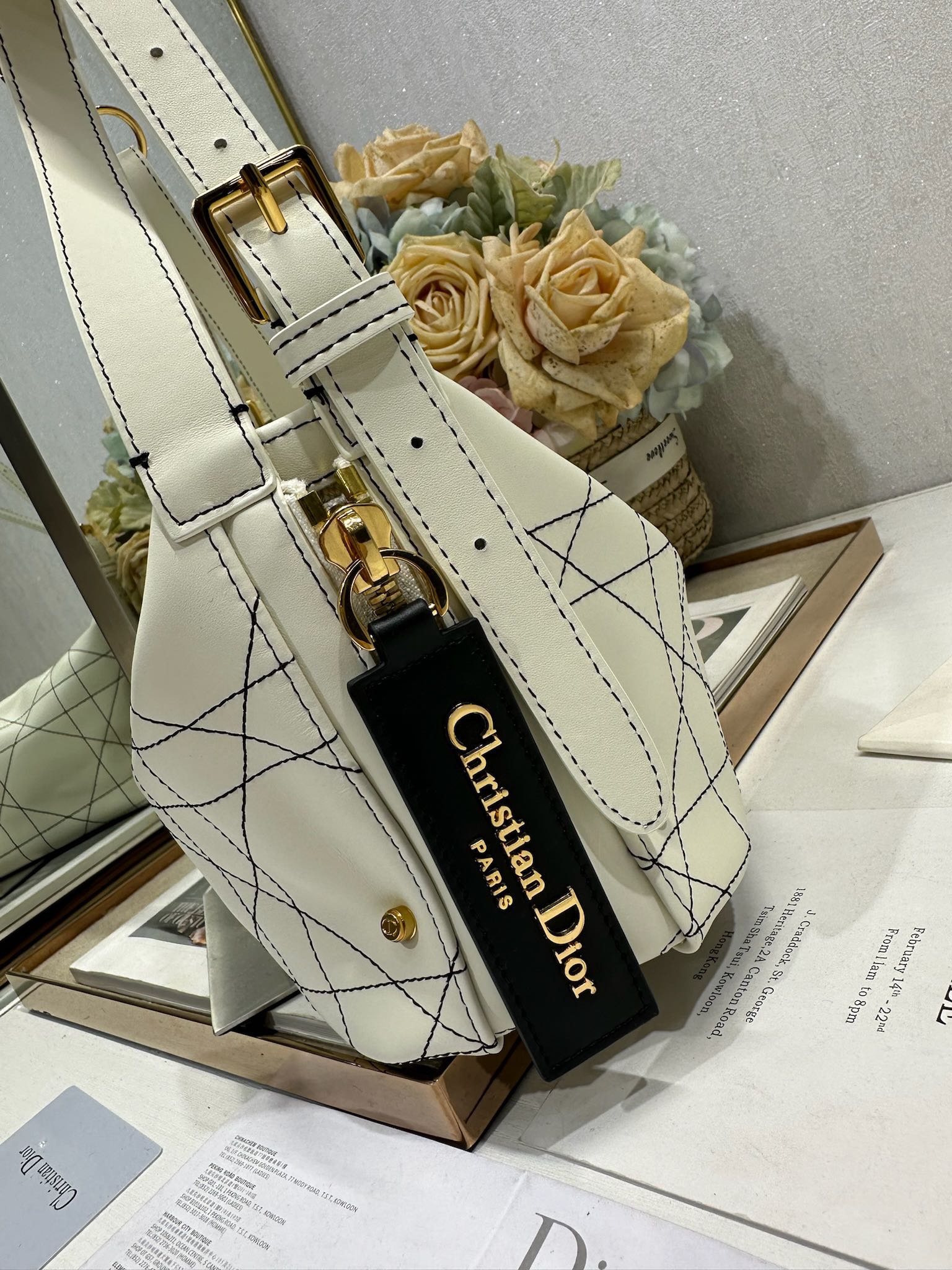 Sac Dior Vibe Hobo Blanc Cannage